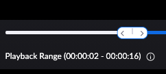 screenshot of the zoom slider bar