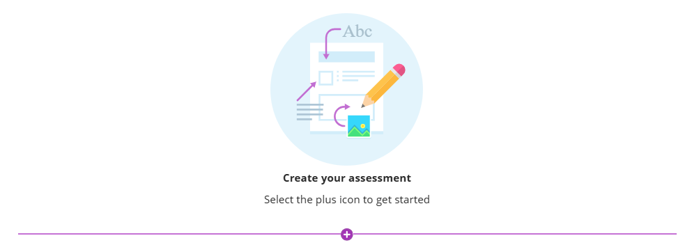screenshot of the horizontal plus sign to add questions