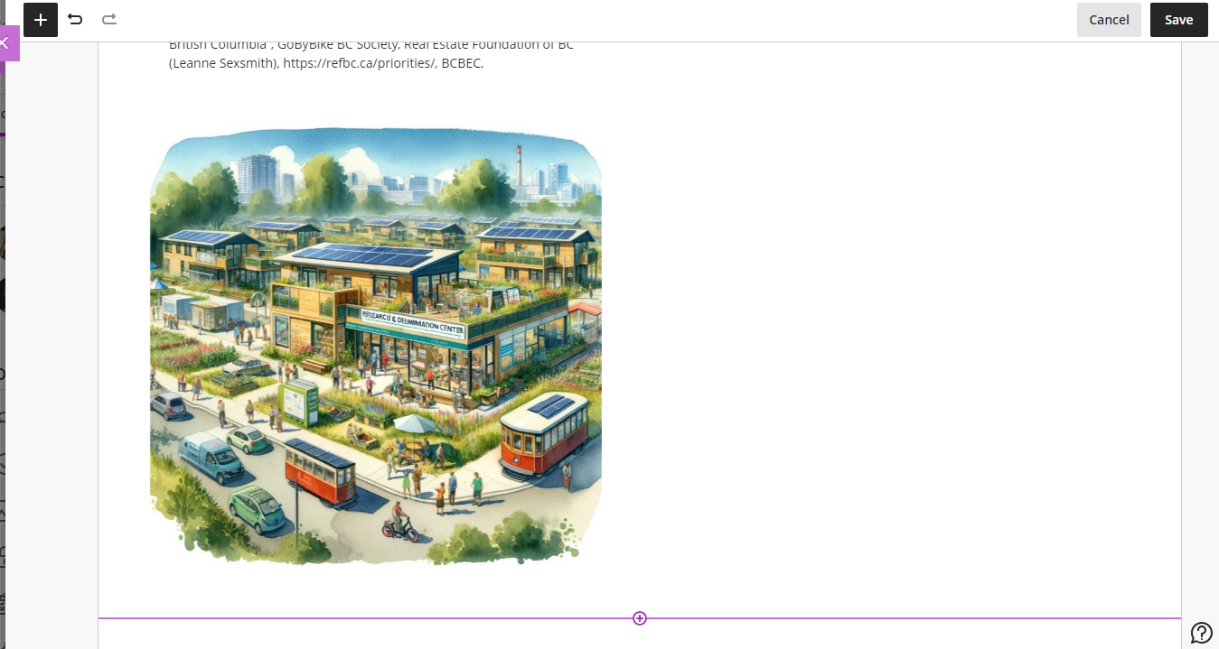 screenshot of where the plus sign appears to add more content to Documents