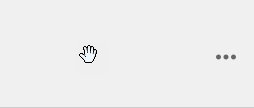 screenshot showing the open hand icon that appears when you hover over something that can move