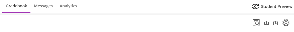 Gradebook header with download icon on right side