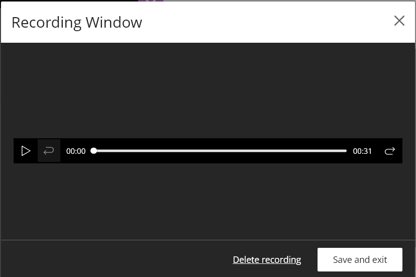 Create recording screen