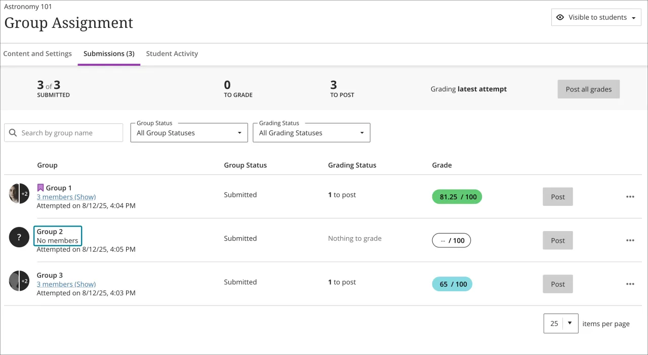 screenhot of a submission view with a group with no members showing a question mark