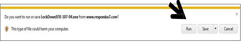 pop up prompting user to run Respondus