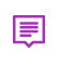 Purple feedback icon